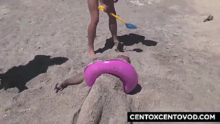 GangBang on the beach! What an ass Valentina CentoXCento