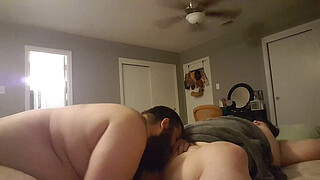 Eating my BBW wife's tight pussy and asshole while she has multiple orgasms