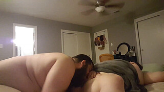 Eating my BBW wife's tight pussy and asshole while she has multiple orgasms