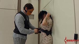 Goth girl gets anal punishment and facefucking in the garbage