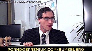 BUMS BUERO - Beauty Victoria Pure hot blowjob and fuck at work