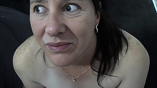 Chloe cum queen swallows nasty semen