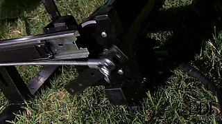 Mistress The Fucking Machine On Bound Blonde Babe