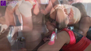 2 Three hole mares, get, in an Bareback GangBang, fucked and inseminated all her holes! Part 1