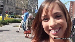 Beautiful teen takes uge dick anal pov