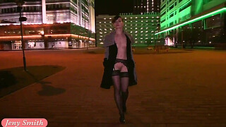 Stockings flashing in spring by Jeny Smith