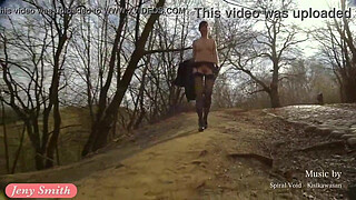 Stockings flashing in spring by Jeny Smith