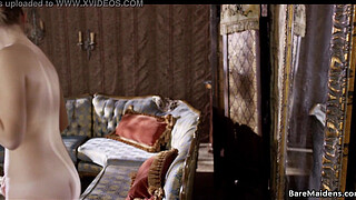 Maid plays with her pussy in her Lady's room