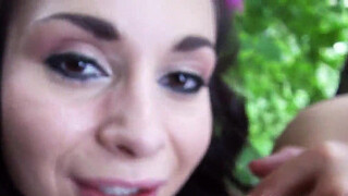 Dude fucks hot amateur outdoor POV at music festival