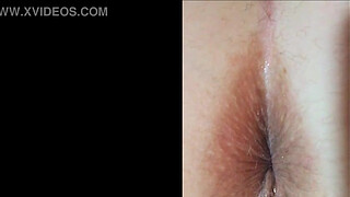 Fingering Real Amateur Housewife Ass and Pussy With Ass Winking and Cum On Ass