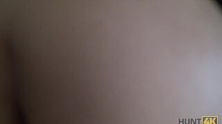 HUNT4K. Cuckold watches how his GF squirts thanks to rich fucker