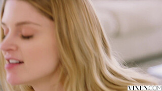 VIXEN Hot Blonde Teen Gets Caught Cheating On Tape