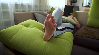 Hot Girl Teasing Her Sexy Feet Real Amateur Homemade