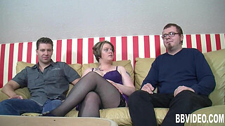 BBW german whore gets double fucked
