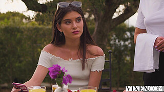VIXEN Shy brunette Stefany loses all control with Alberto