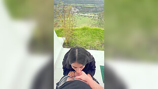 Young couple records themselves having sex outdoors in a public park (Real amateur public sex)