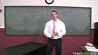 InnocentHigh Blonde teen Elizabeth Bentley classroom big cock sex