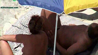 Nude BEACH Mature VOYEUR 3some