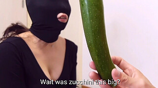 Blindfold taste test game! Japanese girlfriend tricked by him into huge facial Bukkake