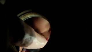 Bukkake babes sucking strapon at the gloryhole