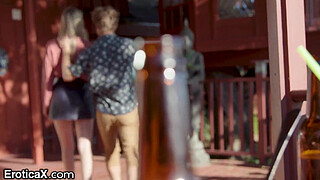 EroticaX - Hot Wife Fucks Other Man Outside At Swingers Resort
