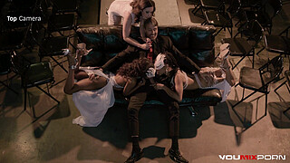 Interracial orgy w/ Kira Noir, Demi Sutra, Casey Calvert, and Steve Holmes