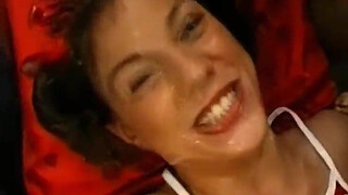 Noisy German Girl in Gangbang Pussy Bukkake