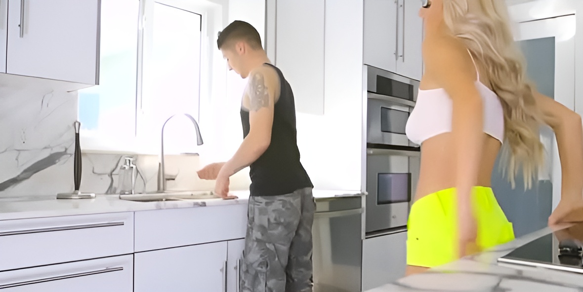 Mae sucks room mates big cock