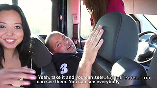 Orgy in a van with teen hitchhikers in public