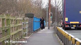 Chubby amateur flashing and bbw public masturbation of fat exhibitionist Emma ou