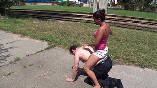 Femdom Girls use guys for petplay