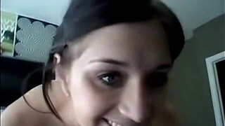 Cute babe with glass dildo