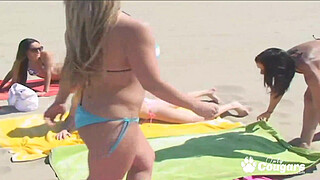 Crazy Lesbian Orgy Breaks Out On Beach Day