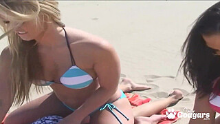 Crazy Lesbian Orgy Breaks Out On Beach Day
