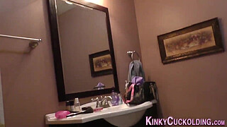 Femdom cuckolder jizzed