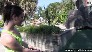 POVLife Sexy Ass golf babe shaved pussy rammed