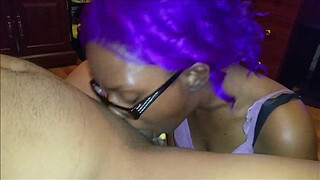 Hot Black Babe Deep Throat Blowjob