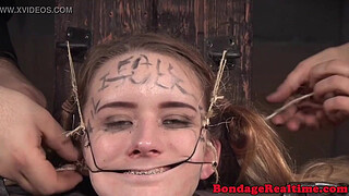 Femdom climaxes all over submissives face