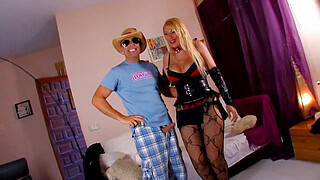 Hot blonde babe gets her ass fucked very hard
