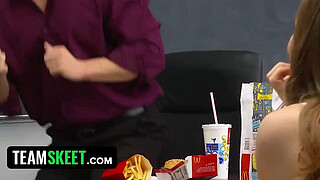 InnocentHigh Redhead teen Monica Rise fucks horny prof