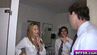 Blonde teen in detention blowjob a big cock