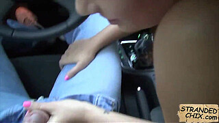 Amateur babe blowjob while driving Jenny Dark.2.2