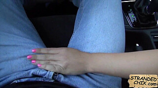 Amateur babe blowjob while driving Jenny Dark.2.2