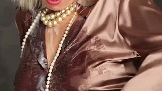 Stockings whore bukkake