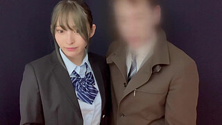 Japanese teen with beautiful small tits getting her tight wet shaved pussy pounded deeply by big dick. Fucking hard doggy style. Japanese amateur 18yo porn.