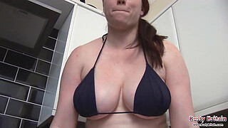 Kiki Oils Her Big Tits