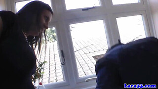UK mature in stockings fucks repair man