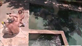 Big ass chick likes anal sex more than swimming in the pool