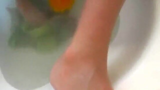 Bathroom anal fuck with a cum thirsty blonde