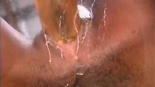 Hot randy pussy licking hookers fill their black cunts with sex toys